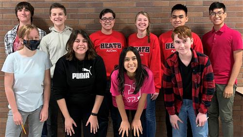Rockwall-Heath HS AcDec Students Compete in First Meet of Season